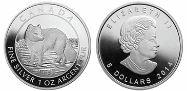 1 & 1.5 oz. Silver Arctic Fox Coin