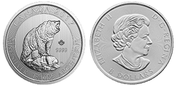 1.5 oz. Silver Grizzly Bear Coin
