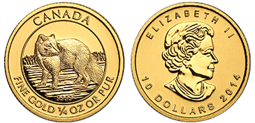 Arctic Fox Gold Coin