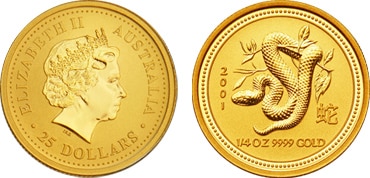 Australian Lunar Snake Gold Coin