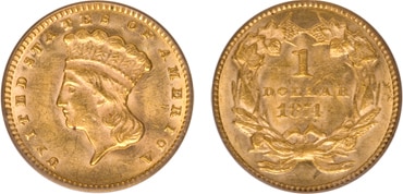 Indian Gold Dollar Type 2