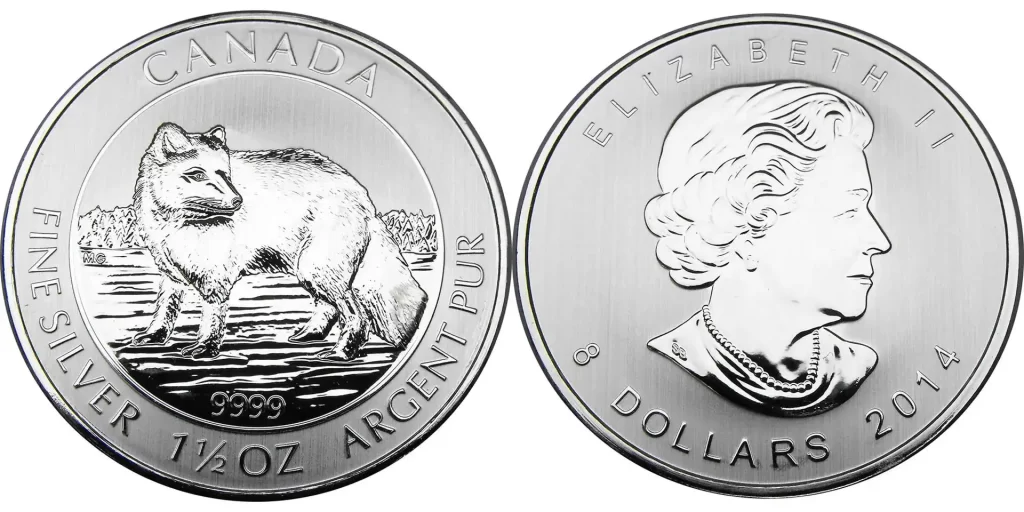 Sell 1.5 oz Silver Artic Fox Coins