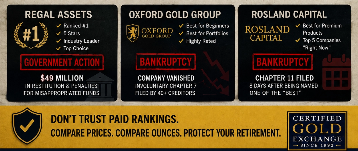Former best Gold IRA companies that later went bankrupt Former best Gold IRA companies that later went bankrupt